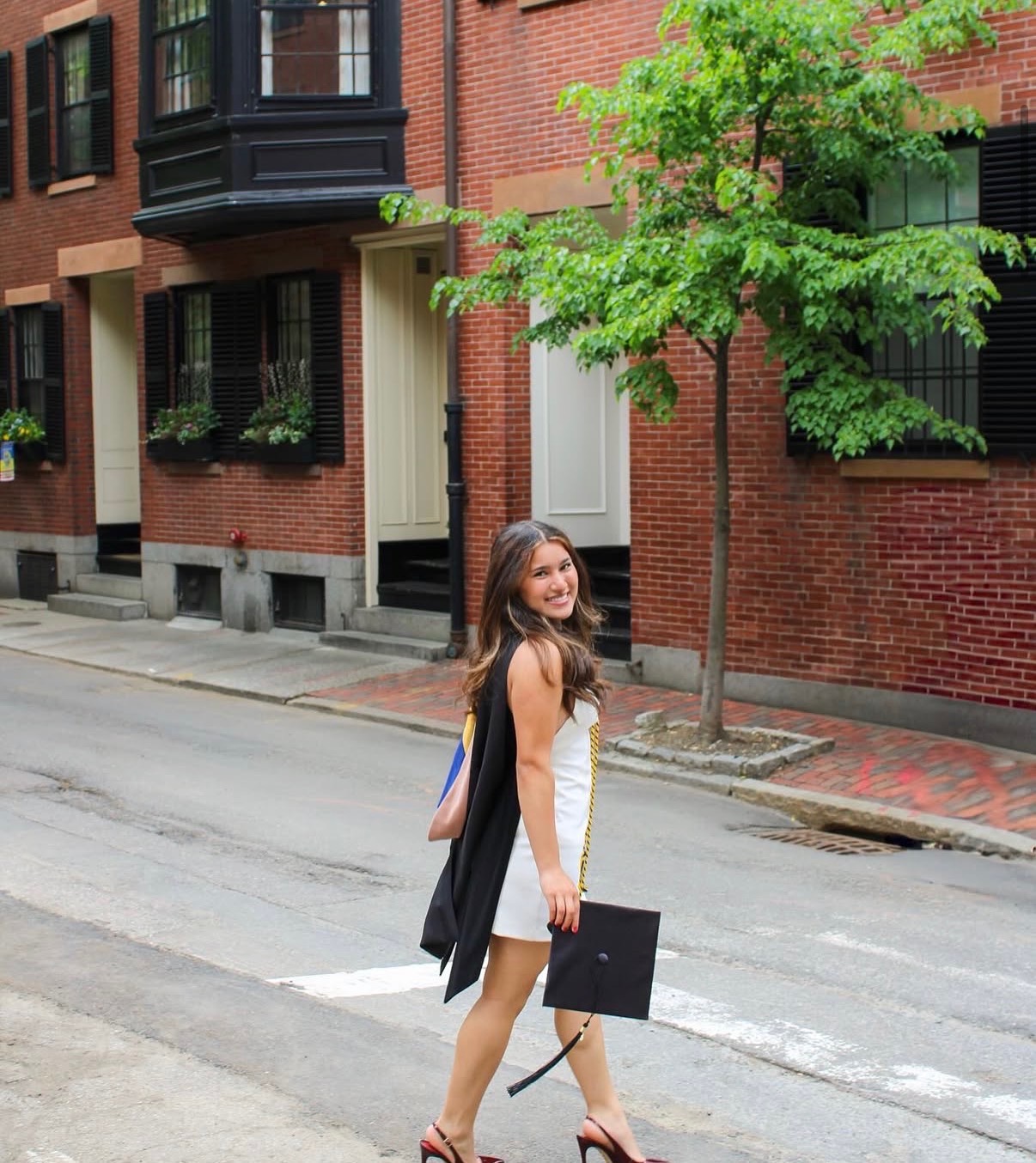 Graduation day walking through Beacon Hill